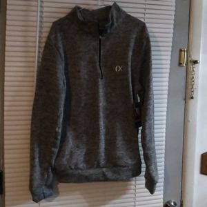 Immense new gray sweatshirt with partial zip up with tags